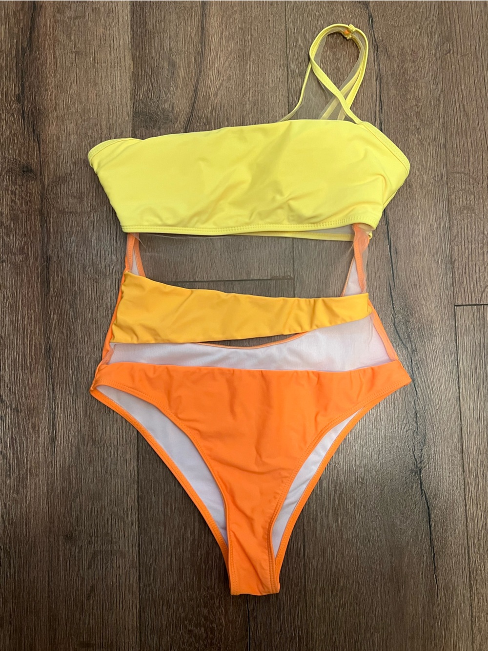 Women’sTwo-Tone Orange and Yellow Swimsuit